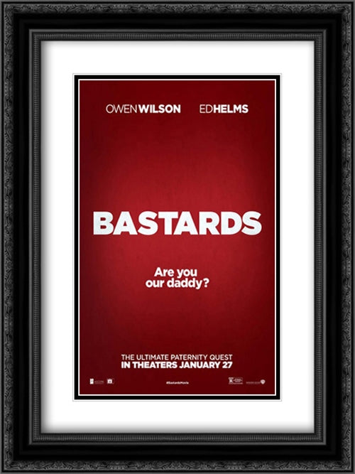 Bastards 18x24 Black Ornate Wood Framed Movie Poster with Double Matting
