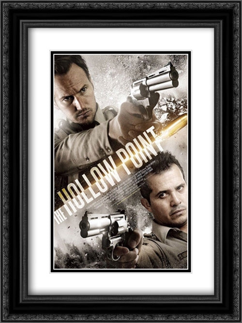 The Hollow Point 18x24 Black Ornate Wood Framed Movie Poster with Double Matting