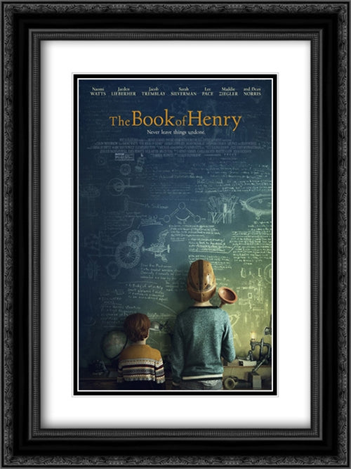 The Book of Henry 18x24 Black Ornate Wood Framed Movie Poster with Double Matting