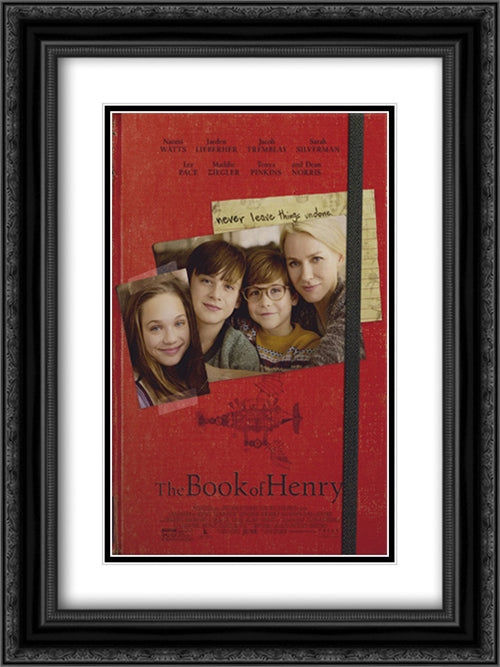 The Book of Henry 18x24 Black Ornate Wood Framed Movie Poster with Double Matting