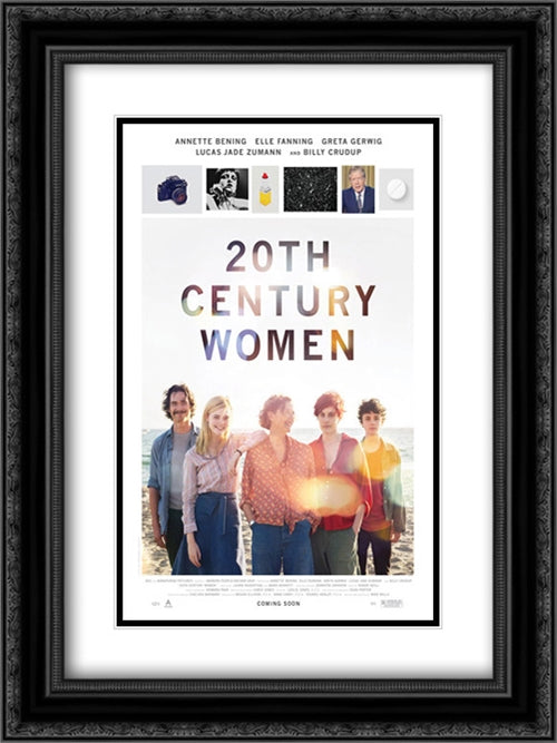 20th Century Women 18x24 Black Ornate Wood Framed Movie Poster with Double Matting