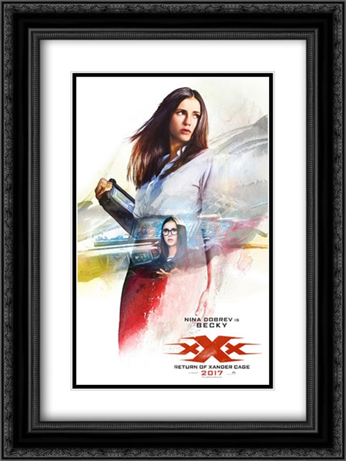 xXx: Return of Xander Cage 18x24 Black Ornate Wood Framed Movie Poster with Double Matting