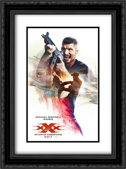 xXx: Return of Xander Cage 18x24 Black Ornate Wood Framed Movie Poster with Double Matting