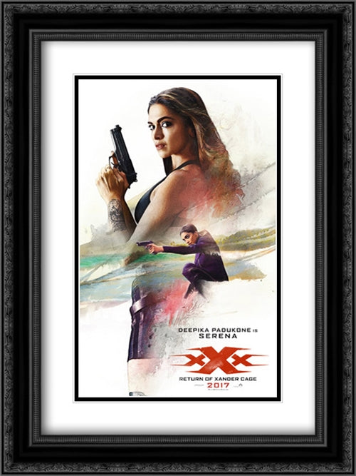xXx: Return of Xander Cage 18x24 Black Ornate Wood Framed Movie Poster with Double Matting