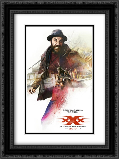 xXx: Return of Xander Cage 18x24 Black Ornate Wood Framed Movie Poster with Double Matting