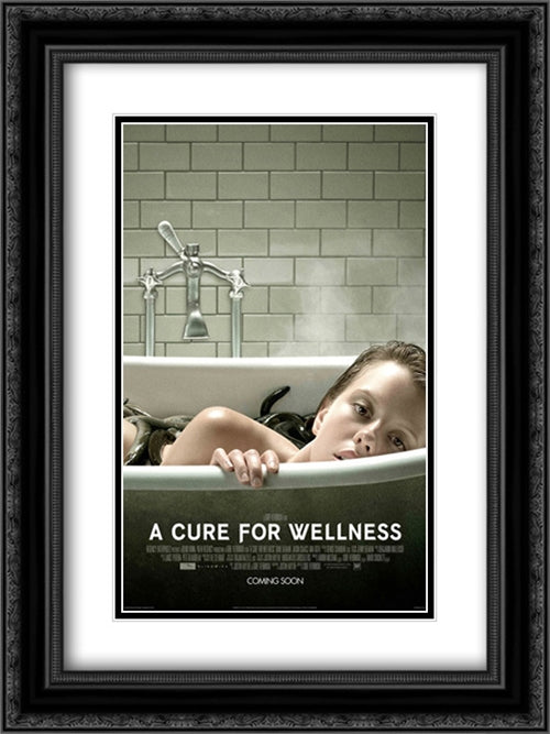 A Cure For Wellness 18x24 Black Ornate Wood Framed Movie Poster with Double Matting