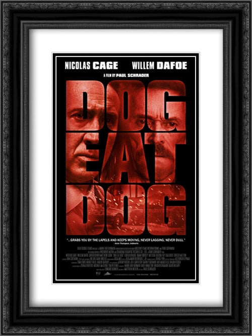 Dog Eat Dog 18x24 Black Ornate Wood Framed Movie Poster with Double Matting