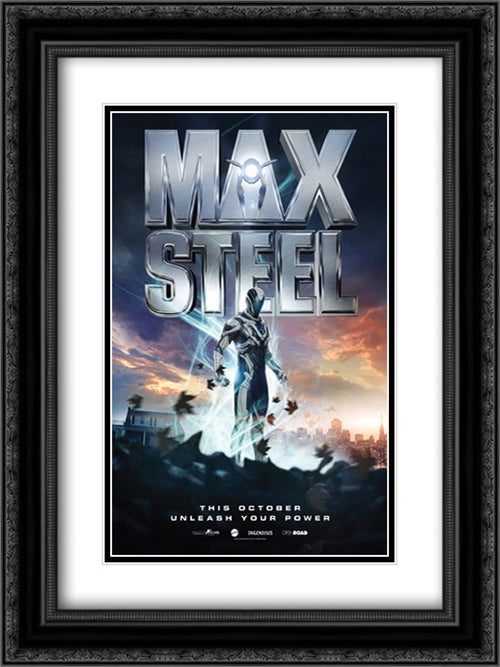 Max Steel 18x24 Black Ornate Wood Framed Movie Poster with Double Matting