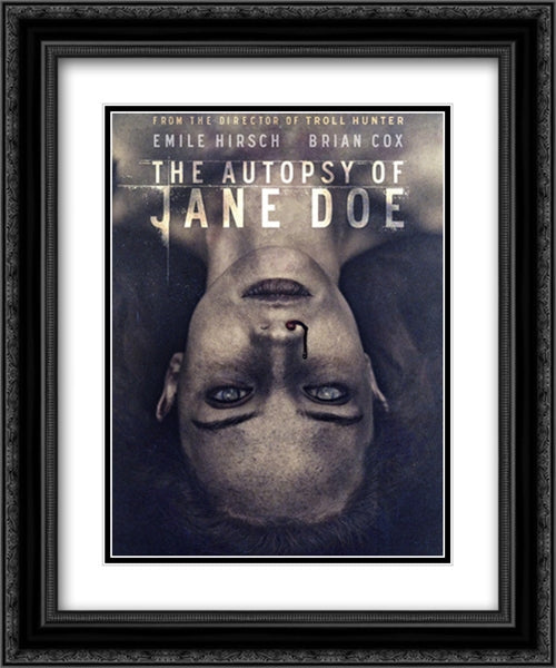The Autopsy of Jane Doe 20x24 Black Ornate Wood Framed Movie Poster with Double Matting