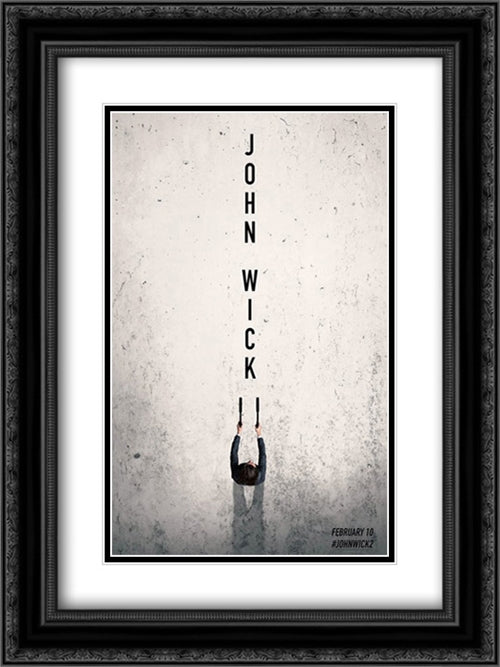 John Wick: Chapter 2 18x24 Black Ornate Wood Framed Movie Poster with Double Matting