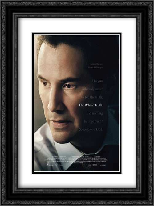 The Whole Truth 18x24 Black Ornate Wood Framed Movie Poster with Double Matting