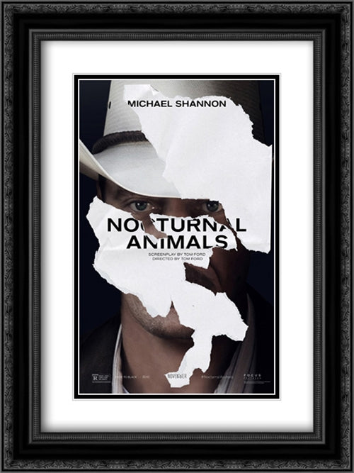Nocturnal Animals 18x24 Black Ornate Wood Framed Movie Poster with Double Matting