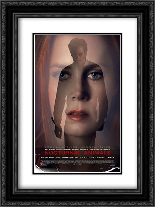 Nocturnal Animals 18x24 Black Ornate Wood Framed Movie Poster with Double Matting