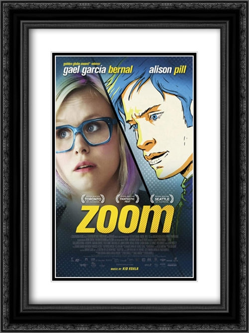 Zoom 18x24 Black Ornate Wood Framed Movie Poster with Double Matting