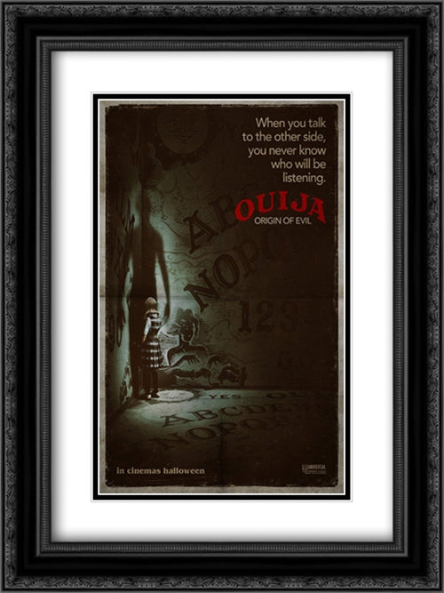 Ouija: Origin of Evil 18x24 Black Ornate Wood Framed Movie Poster with Double Matting