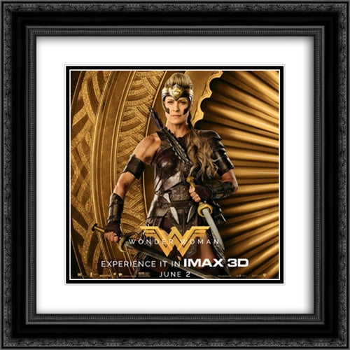Wonder Woman 20x20 Black Ornate Wood Framed Movie Poster with Double Matting