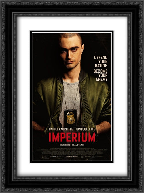 Imperium 18x24 Black Ornate Wood Framed Movie Poster with Double Matting
