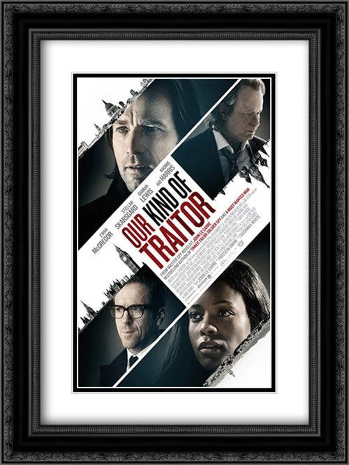 Our Kind of Traitor 18x24 Black Ornate Wood Framed Movie Poster with Double Matting