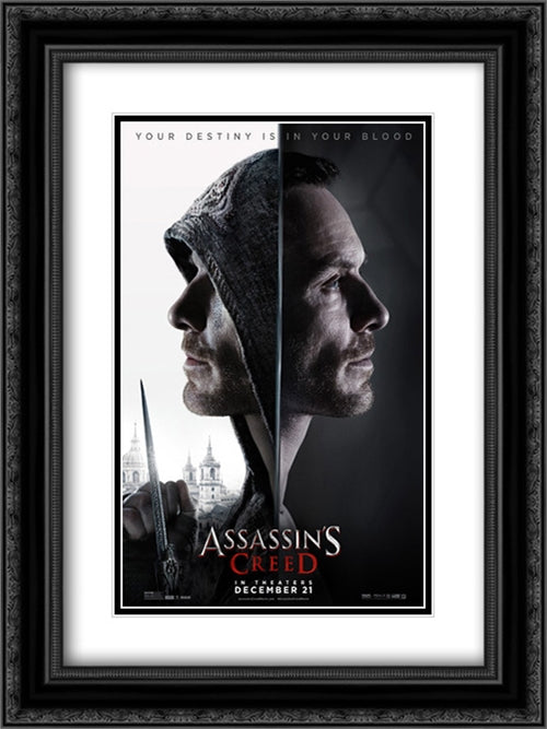 Assassin's Creed 18x24 Black Ornate Wood Framed Movie Poster with Double Matting