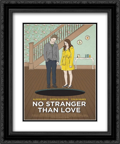 No Stranger Than Love 20x24 Black Ornate Wood Framed Movie Poster with Double Matting