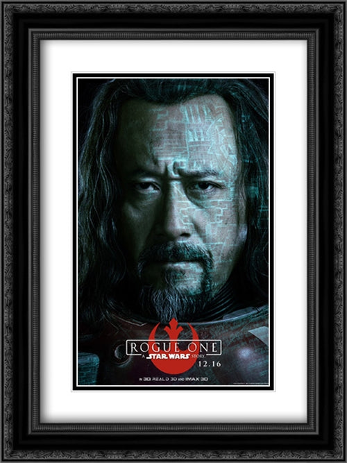 Rogue One: A Star Wars Story 18x24 Black Ornate Wood Framed Movie Poster with Double Matting