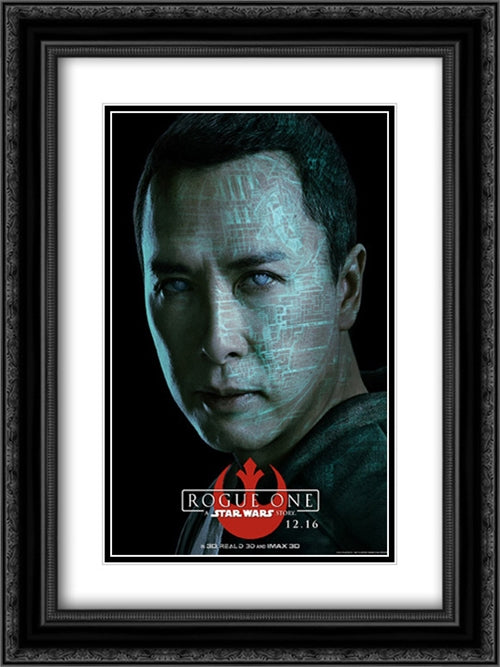 Rogue One: A Star Wars Story 18x24 Black Ornate Wood Framed Movie Poster with Double Matting