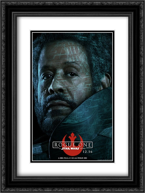 Rogue One: A Star Wars Story 18x24 Black Ornate Wood Framed Movie Poster with Double Matting