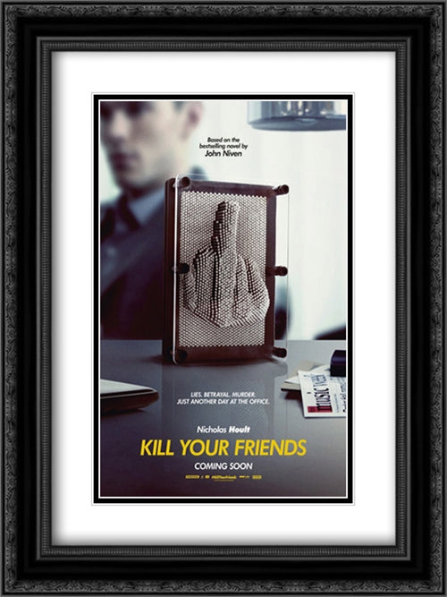 Kill Your Friends 18x24 Black Ornate Wood Framed Movie Poster with Double Matting