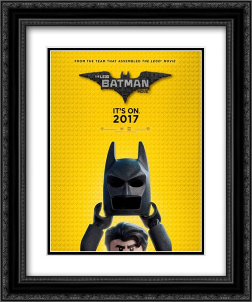 The Lego Batman Movie 20x24 Black Ornate Wood Framed Movie Poster with Double Matting