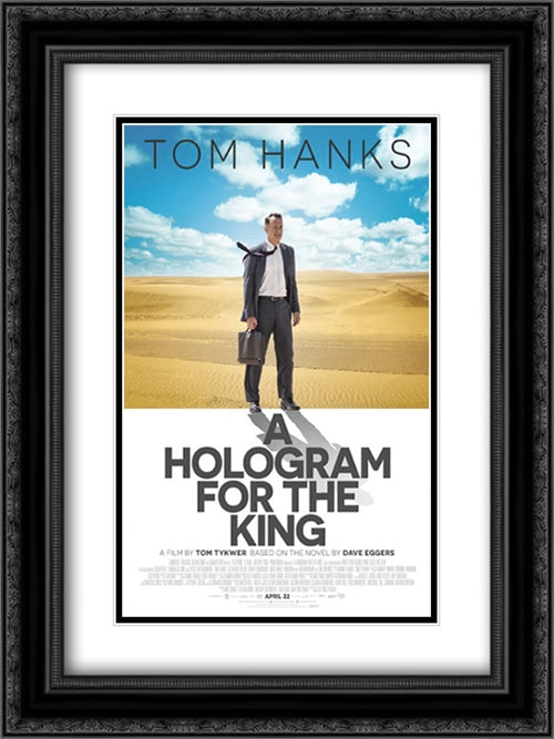 A Hologram for the King 18x24 Black Ornate Wood Framed Movie Poster with Double Matting