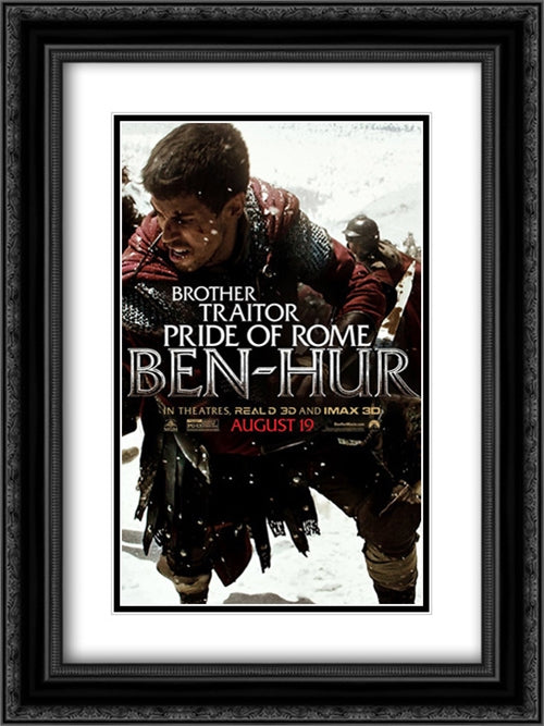 Ben-Hur 18x24 Black Ornate Wood Framed Movie Poster with Double Matting