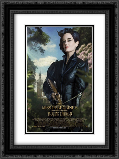 Miss Peregrine's Home for Peculiar Children 18x24 Black Ornate Wood Framed Movie Poster with Double Matting