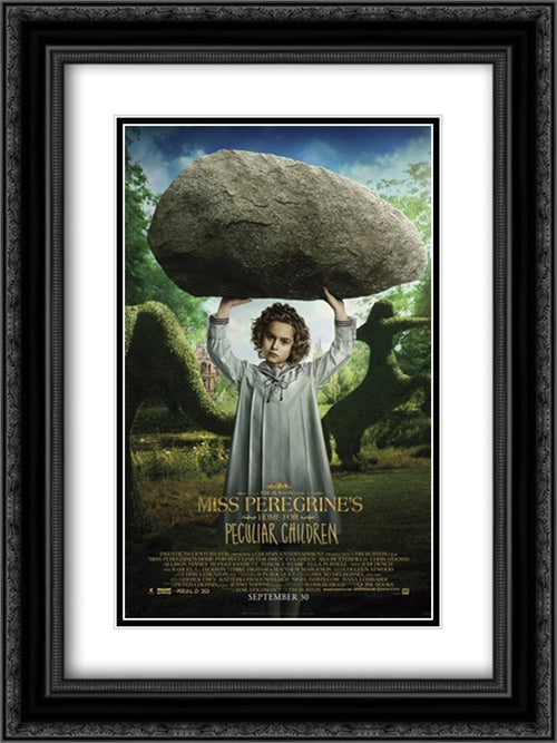 Miss Peregrine's Home for Peculiar Children 18x24 Black Ornate Wood Framed Movie Poster with Double Matting