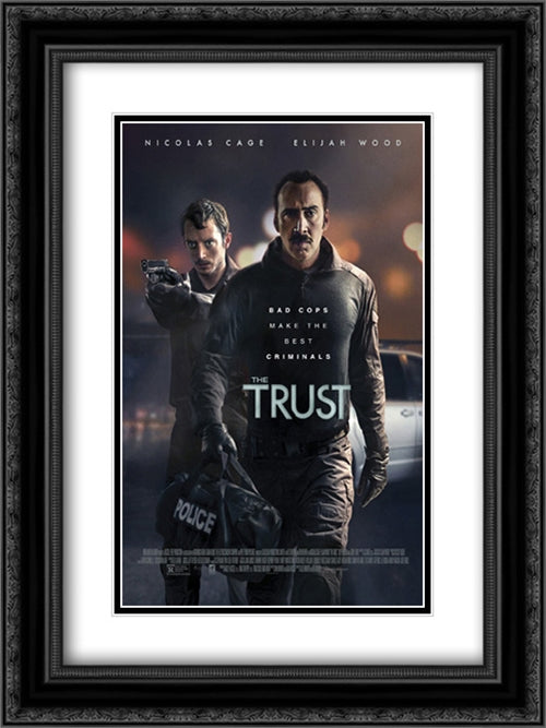 The Trust 18x24 Black Ornate Wood Framed Movie Poster with Double Matting
