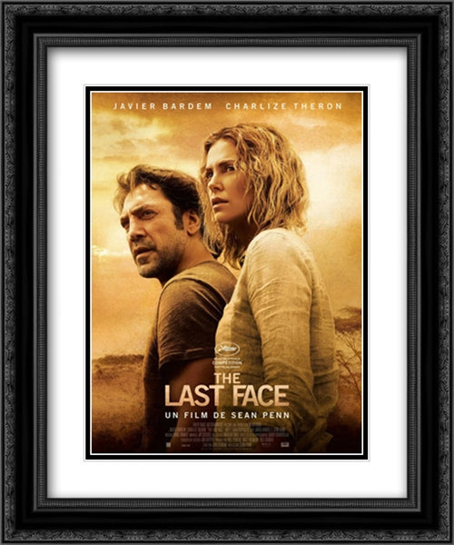 The Last Face 20x24 Black Ornate Wood Framed Movie Poster with Double Matting