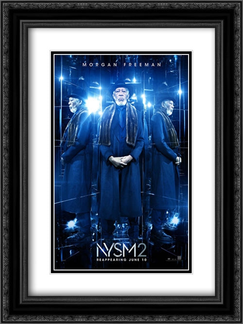 Now You See Me 2 18x24 Black Ornate Wood Framed Movie Poster with Double Matting