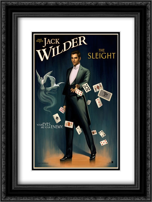 Now You See Me 2 18x24 Black Ornate Wood Framed Movie Poster with Double Matting