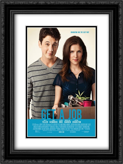 Get a Job 18x24 Black Ornate Wood Framed Movie Poster with Double Matting