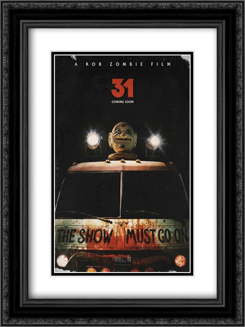 31 18x24 Black Ornate Wood Framed Movie Poster with Double Matting