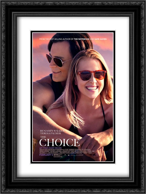 The Choice 18x24 Black Ornate Wood Framed Movie Poster with Double Matting