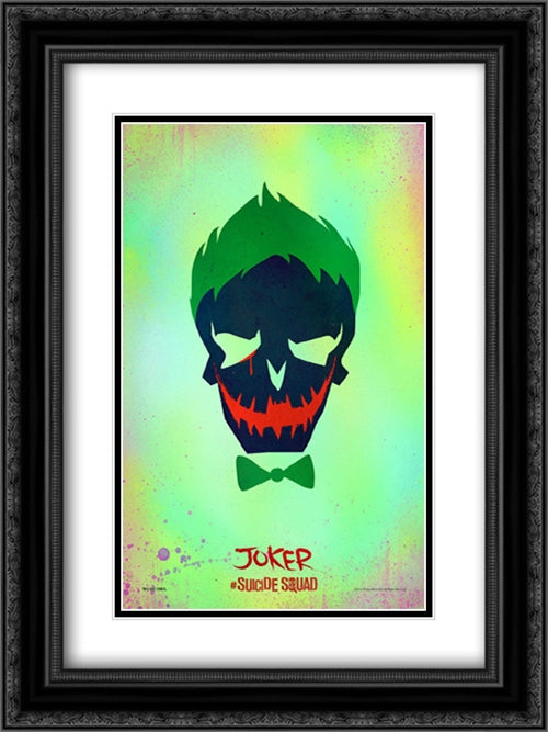 Suicide Squad 18x24 Black Ornate Wood Framed Movie Poster with Double Matting