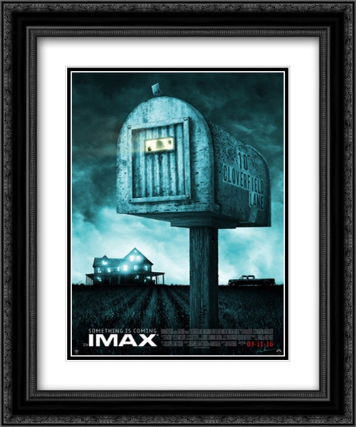 10 Cloverfield Lane 20x24 Black Ornate Wood Framed Movie Poster with Double Matting