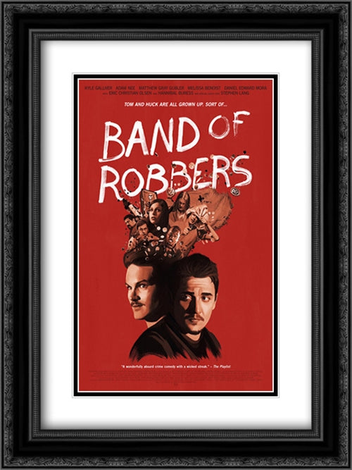 Band of Robbers 18x24 Black Ornate Wood Framed Movie Poster with Double Matting