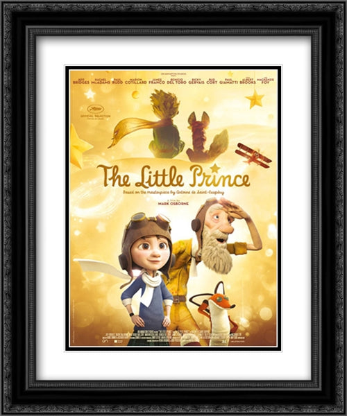 The Little Prince 20x24 Black Ornate Wood Framed Movie Poster with Double Matting