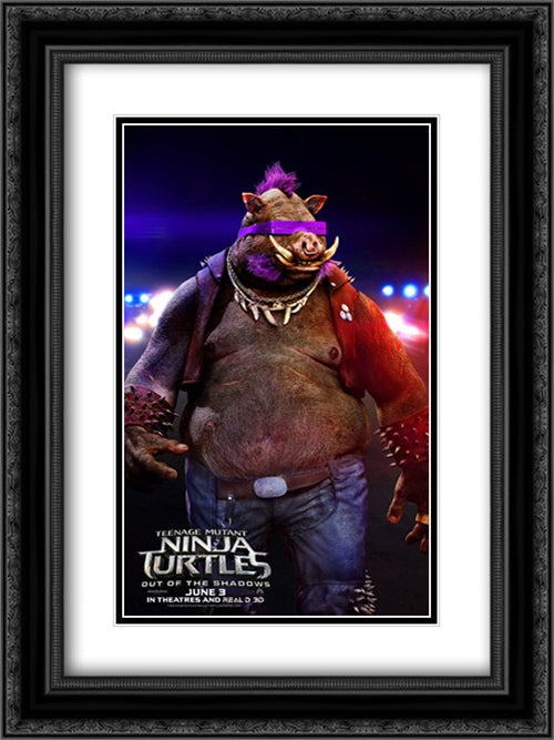 Teenage Mutant Ninja Turtles: Out of the Shadows 18x24 Black Ornate Wood Framed Movie Poster with Double Matting
