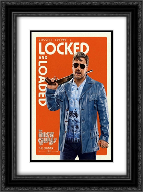 The Nice Guys 18x24 Black Ornate Wood Framed Movie Poster with Double Matting