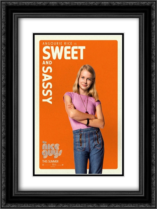 The Nice Guys 18x24 Black Ornate Wood Framed Movie Poster with Double Matting