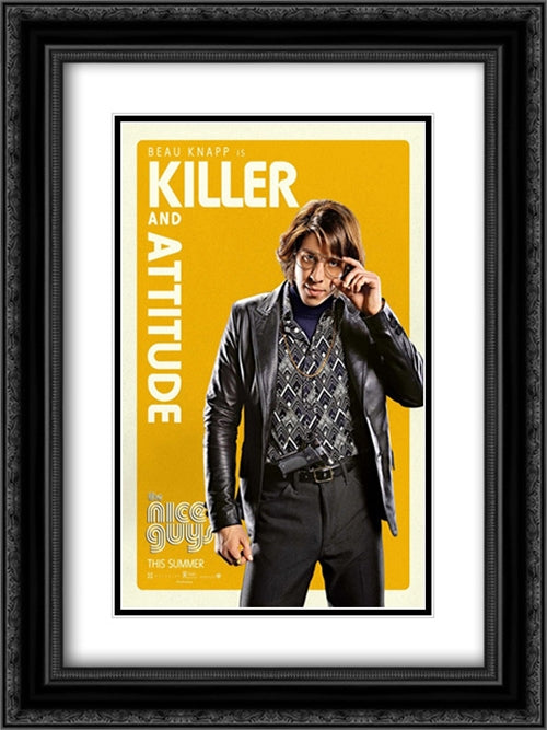 The Nice Guys 18x24 Black Ornate Wood Framed Movie Poster with Double Matting