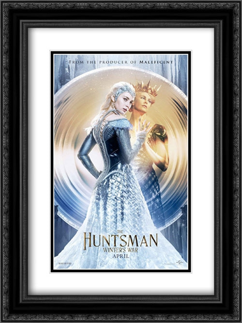 The Huntsman: Winter's War 18x24 Black Ornate Wood Framed Movie Poster with Double Matting