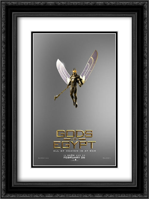 Gods of Egypt 18x24 Black Ornate Wood Framed Movie Poster with Double Matting